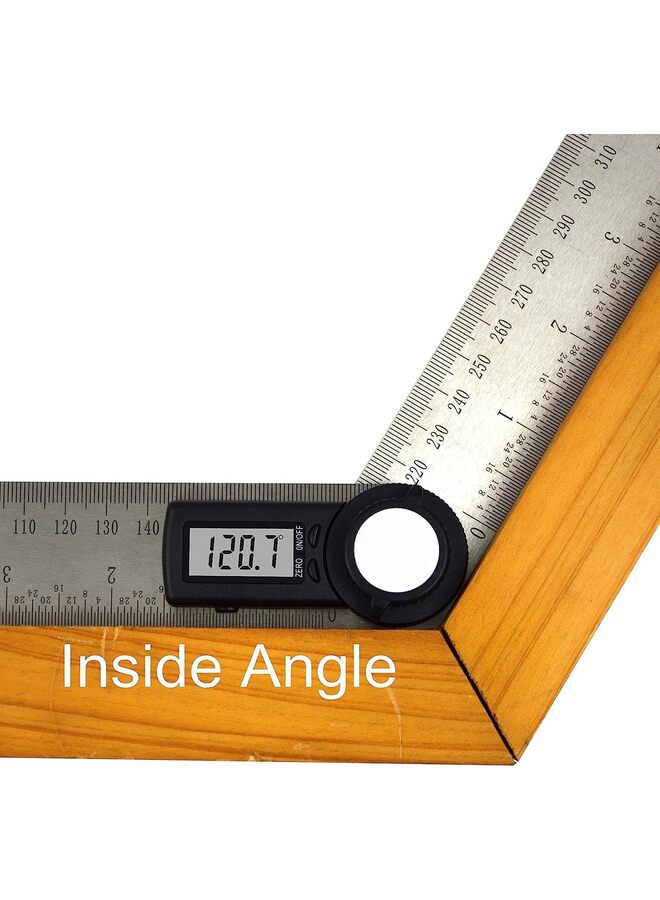 LAMAY Electronic digital display Angle protractor Stainless steel woodworking ruler Angle measuring instrument (Size : 300MM) - Image 4